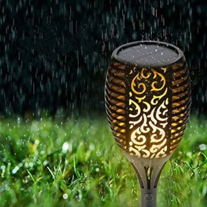  چراغ خورشیدی باغچه‌ای طرح شعله