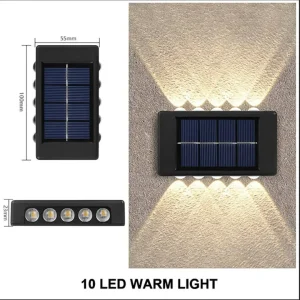 چراغ خورشیدی دکوراتیو 10LED( دو طرفه)