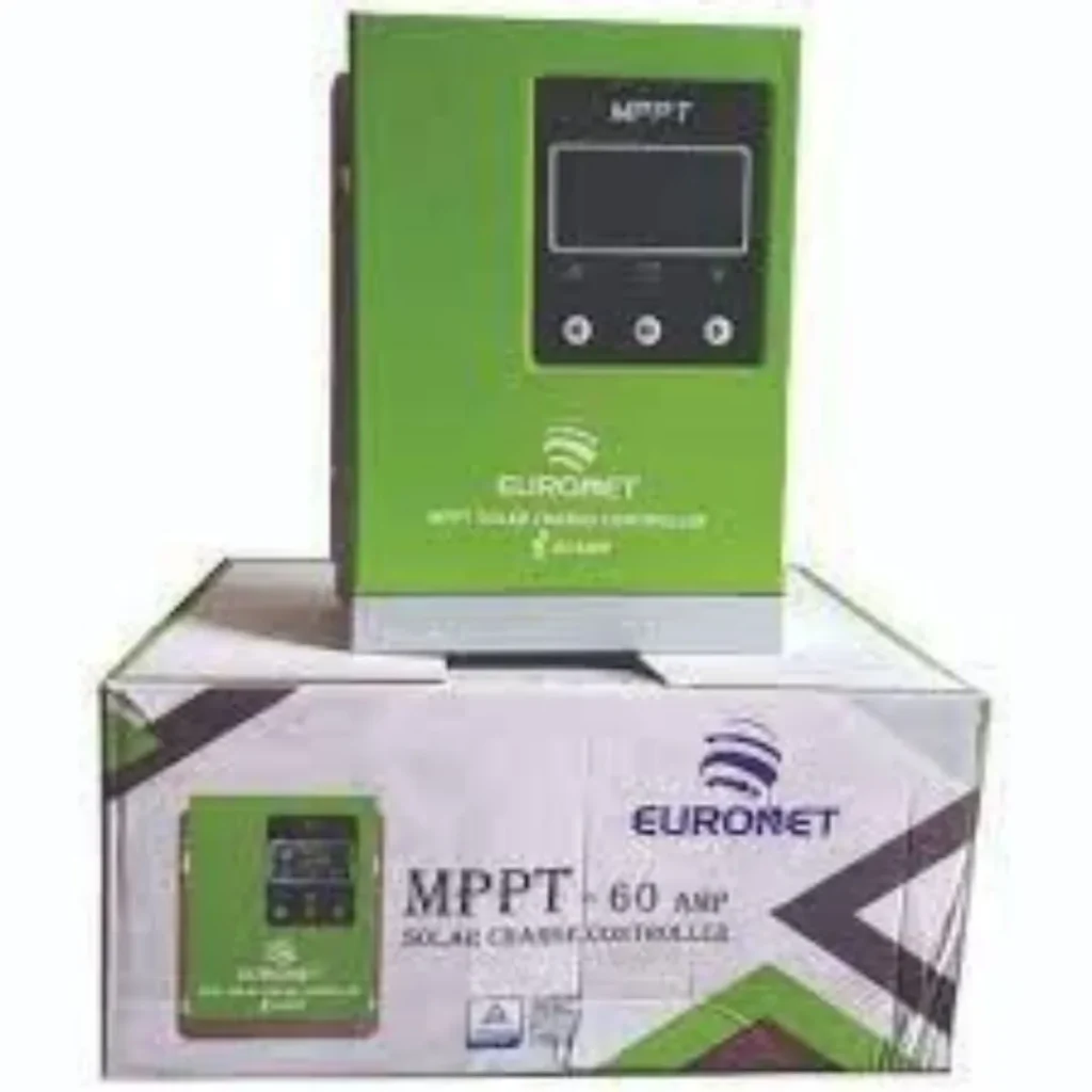 شارژکنترلر خورشیدی 60 آمپر MPPT برند   Euronet مدل Euro-Mppt60A